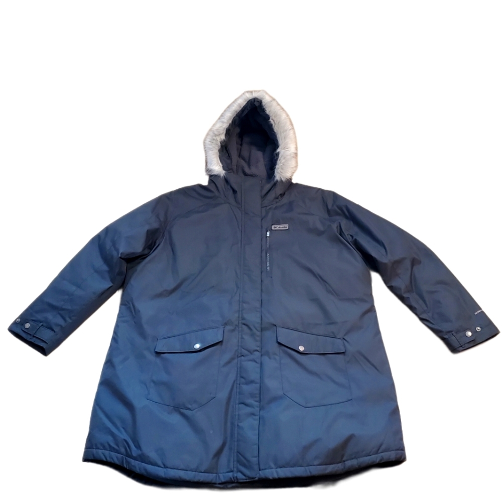 Womens Columbia Suttle Mountain Long Insulated Jacket Black Coat Size 3X